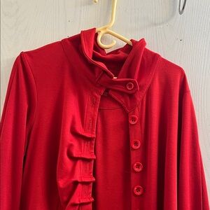 Elegant Red Long Sleeve Dress